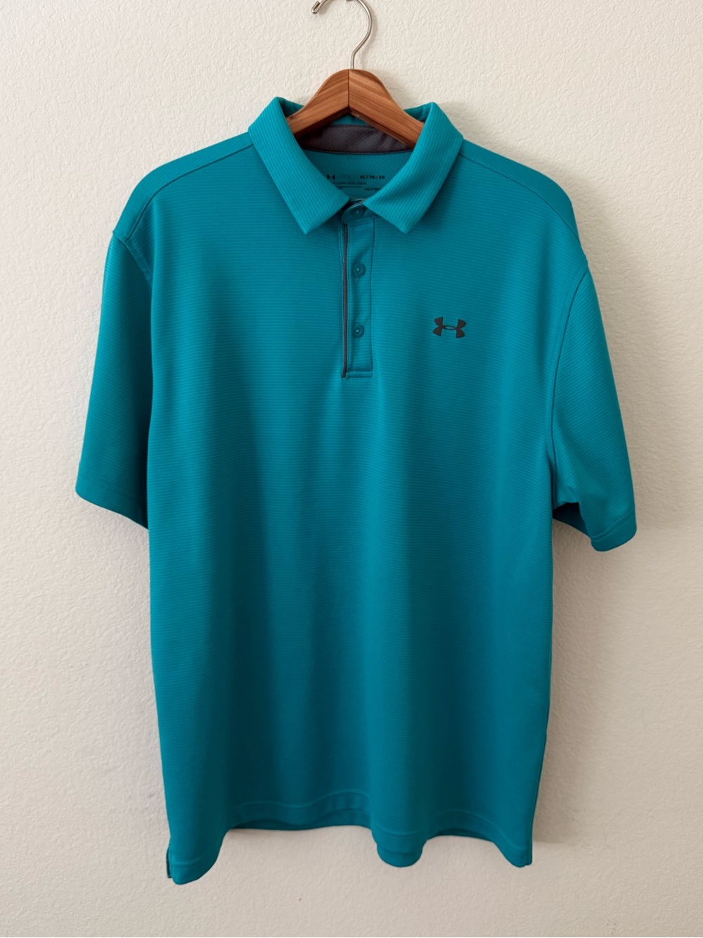 Under Armour Men's Teal Performance Polo Shirt- Heatgear